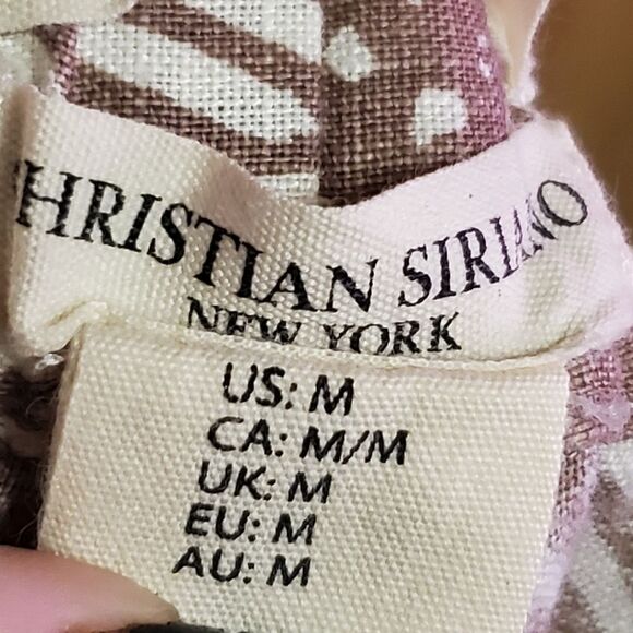 Christian Siriano | Linen High Waisted Wide Leg Cropped Pant | Size M - Picture 2 of 5